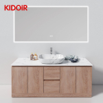 Vanity: plywood + melamine finish